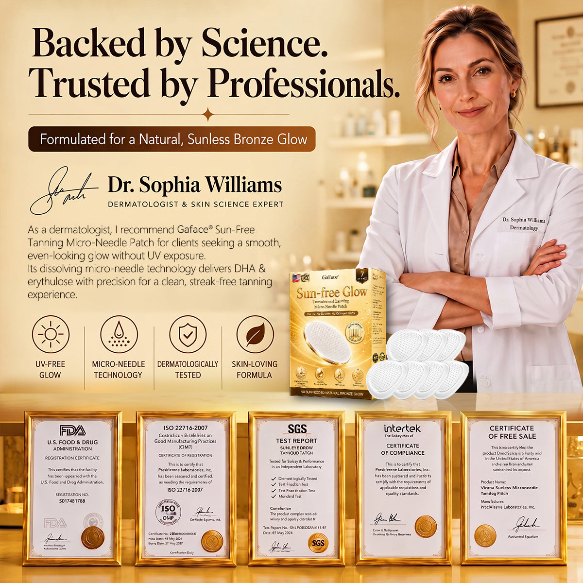 𝗚𝗮𝗳𝗮𝗰𝗲® 💝Sunless Natural Glow Transdermal Tanning Micro-Needle Patch