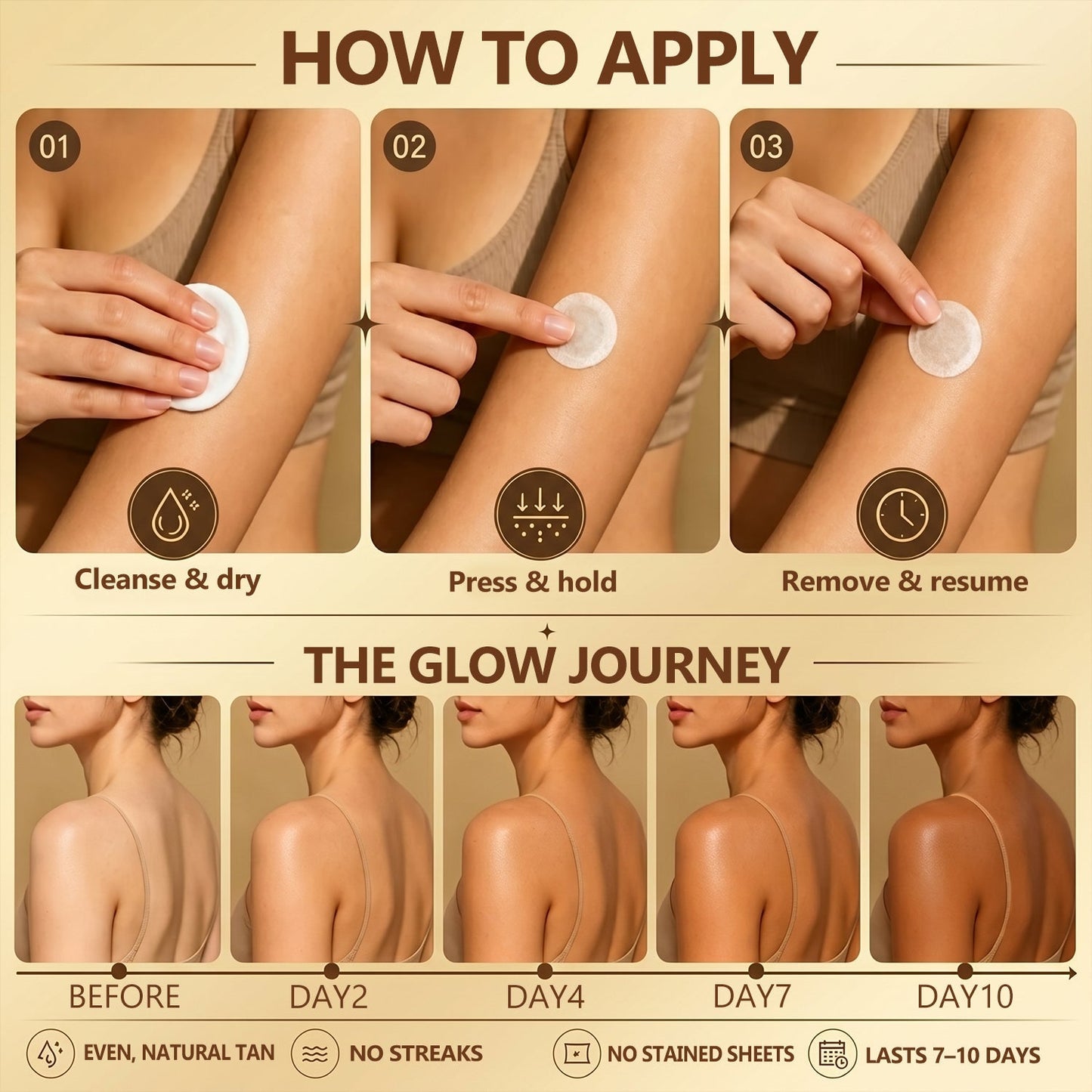 𝗚𝗮𝗳𝗮𝗰𝗲® 💝Sunless Natural Glow Transdermal Tanning Micro-Needle Patch