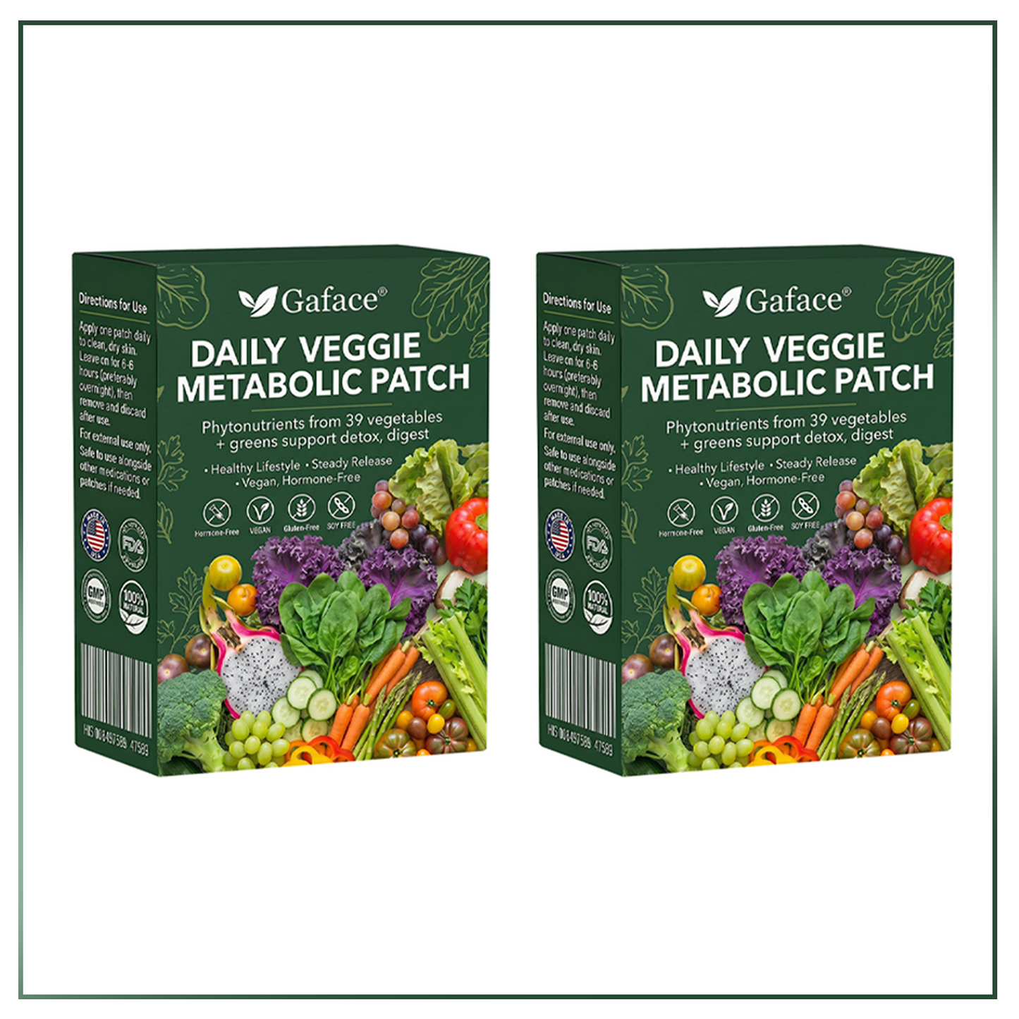 𝐆𝐚𝐟𝐚𝐜𝐞® 𝐃𝐚𝐢𝐥𝐲 𝐕𝐞𝐠𝐞𝐭𝐚𝐛𝐥𝐞 𝐌𝐞𝐭𝐚𝐛𝐨𝐥𝐢𝐜 𝐏𝐚𝐭𝐜𝐡 𝐮𝐬𝐞𝐬 𝐨𝐫𝐠𝐚𝐧𝐢𝐜 𝐯𝐞𝐠𝐞𝐭𝐚𝐛𝐥𝐞 𝐞𝐱𝐭𝐫𝐚𝐜𝐭𝐬 𝐚𝐧𝐝 𝐩𝐡𝐲𝐭𝐨𝐧𝐮𝐭𝐫𝐢𝐞𝐧𝐭𝐬 𝐟𝐫𝐨𝐦 𝟑𝟗 𝐯𝐞𝐠𝐞𝐭𝐚𝐛𝐥𝐞𝐬 + 𝐠𝐫𝐞𝐞𝐧𝐬 𝐭𝐨 𝐬𝐮𝐩𝐩𝐨𝐫𝐭 𝐝𝐞𝐭𝐨𝐱, 𝐝𝐢𝐠𝐞𝐬𝐭𝐢𝐨𝐧 & 𝐦𝐞𝐭𝐚𝐛𝐨𝐥𝐢𝐜 𝐫𝐞𝐬𝐞𝐭, 𝐚𝐧𝐝 𝐛𝐨𝐨𝐬𝐭 𝐞𝐧𝐞𝐫𝐠𝐲 𝐟𝐨𝐫 𝐚𝐥𝐥-𝐝𝐚𝐲 𝐰𝐞𝐥𝐥𝐧𝐞𝐬𝐬.