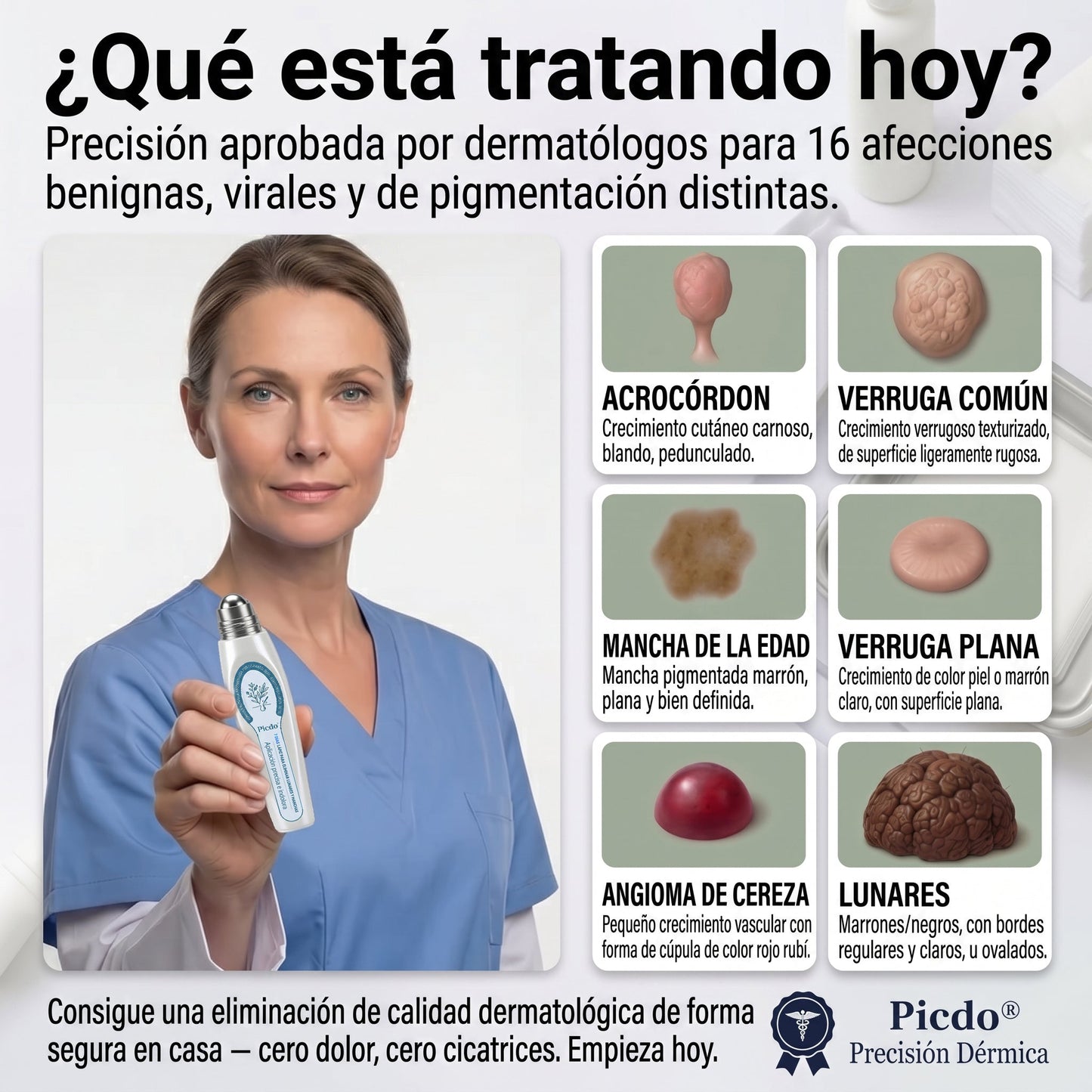 🇺🇸 𝐏i𝐜𝐝o® 𝟕 𝐃í𝐚𝐬 𝐋á𝐩𝐢𝐳 𝐏𝐚𝐫𝐚 𝐄𝐥𝐢𝐦𝐢𝐧𝐚𝐫 𝐋𝐮𝐧𝐚𝐫𝐞𝐬 𝐘 𝐌𝐚𝐧𝐜𝐡𝐚𝐬(Roll-on Cero Dolor, Cero Cicatrices)
