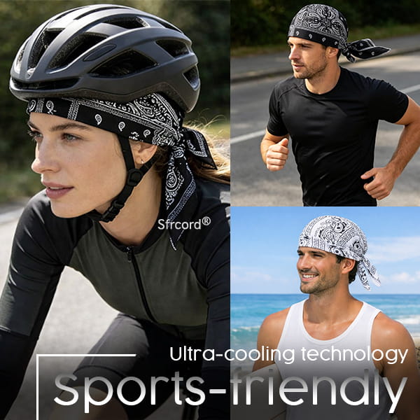 Sfrcord® Outdoor Paisley Cooling Headscarf Cap