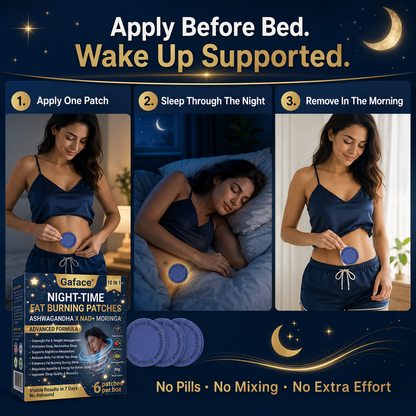 𝐆𝐚𝐟𝐚𝐜𝐞® 𝐍𝐈𝐆𝐇𝐓-𝐓𝐈𝐌𝐄 𝐅𝐀𝐓 𝐁𝐔𝐑𝐍𝐈𝐍𝐆 𝐏𝐀𝐓𝐂𝐇𝐄𝐒 — 𝐙𝐄𝐑𝐎 𝐏𝐈𝐋𝐋𝐒, 𝐙𝐄𝐑𝐎 𝐌𝐈𝐗𝐈𝐍𝐆, 𝐙𝐄𝐑𝐎 𝐄𝐗𝐓𝐑𝐀 𝐄𝐅𝐅𝐎𝐑𝐓, 𝐒𝐔𝐏𝐏𝐎𝐑𝐓 𝐖𝐇𝐈𝐋𝐄 𝐘𝐎𝐔 𝐒𝐋𝐄𝐄𝐏.