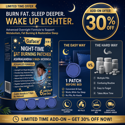 𝐆𝐚𝐟𝐚𝐜𝐞® 𝐍𝐈𝐆𝐇𝐓-𝐓𝐈𝐌𝐄 𝐅𝐀𝐓 𝐁𝐔𝐑𝐍𝐈𝐍𝐆 𝐏𝐀𝐓𝐂𝐇𝐄𝐒 — 𝐙𝐄𝐑𝐎 𝐏𝐈𝐋𝐋𝐒, 𝐙𝐄𝐑𝐎 𝐌𝐈𝐗𝐈𝐍𝐆, 𝐙𝐄𝐑𝐎 𝐄𝐗𝐓𝐑𝐀 𝐄𝐅𝐅𝐎𝐑𝐓, 𝐒𝐔𝐏𝐏𝐎𝐑𝐓 𝐖𝐇𝐈𝐋𝐄 𝐘𝐎𝐔 𝐒𝐋𝐄𝐄𝐏.