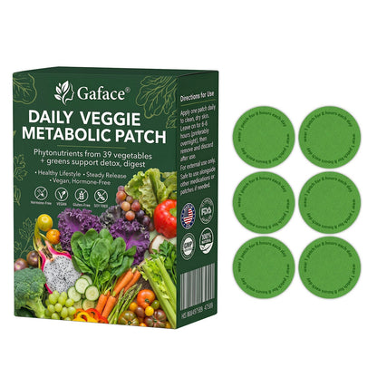 𝐆𝐚𝐟𝐚𝐜𝐞® 𝐃𝐚𝐢𝐥𝐲 𝐕𝐞𝐠𝐞𝐭𝐚𝐛𝐥𝐞 𝐌𝐞𝐭𝐚𝐛𝐨𝐥𝐢𝐜 𝐏𝐚𝐭𝐜𝐡 𝐮𝐬𝐞𝐬 𝐨𝐫𝐠𝐚𝐧𝐢𝐜 𝐯𝐞𝐠𝐞𝐭𝐚𝐛𝐥𝐞 𝐞𝐱𝐭𝐫𝐚𝐜𝐭𝐬 𝐚𝐧𝐝 𝐩𝐡𝐲𝐭𝐨𝐧𝐮𝐭𝐫𝐢𝐞𝐧𝐭𝐬 𝐟𝐫𝐨𝐦 𝟑𝟗 𝐯𝐞𝐠𝐞𝐭𝐚𝐛𝐥𝐞𝐬 + 𝐠𝐫𝐞𝐞𝐧𝐬 𝐭𝐨 𝐬𝐮𝐩𝐩𝐨𝐫𝐭 𝐝𝐞𝐭𝐨𝐱, 𝐝𝐢𝐠𝐞𝐬𝐭𝐢𝐨𝐧 & 𝐦𝐞𝐭𝐚𝐛𝐨𝐥𝐢𝐜 𝐫𝐞𝐬𝐞𝐭, 𝐚𝐧𝐝 𝐛𝐨𝐨𝐬𝐭 𝐞𝐧𝐞𝐫𝐠𝐲 𝐟𝐨𝐫 𝐚𝐥𝐥-𝐝𝐚𝐲 𝐰𝐞𝐥𝐥𝐧𝐞𝐬𝐬.