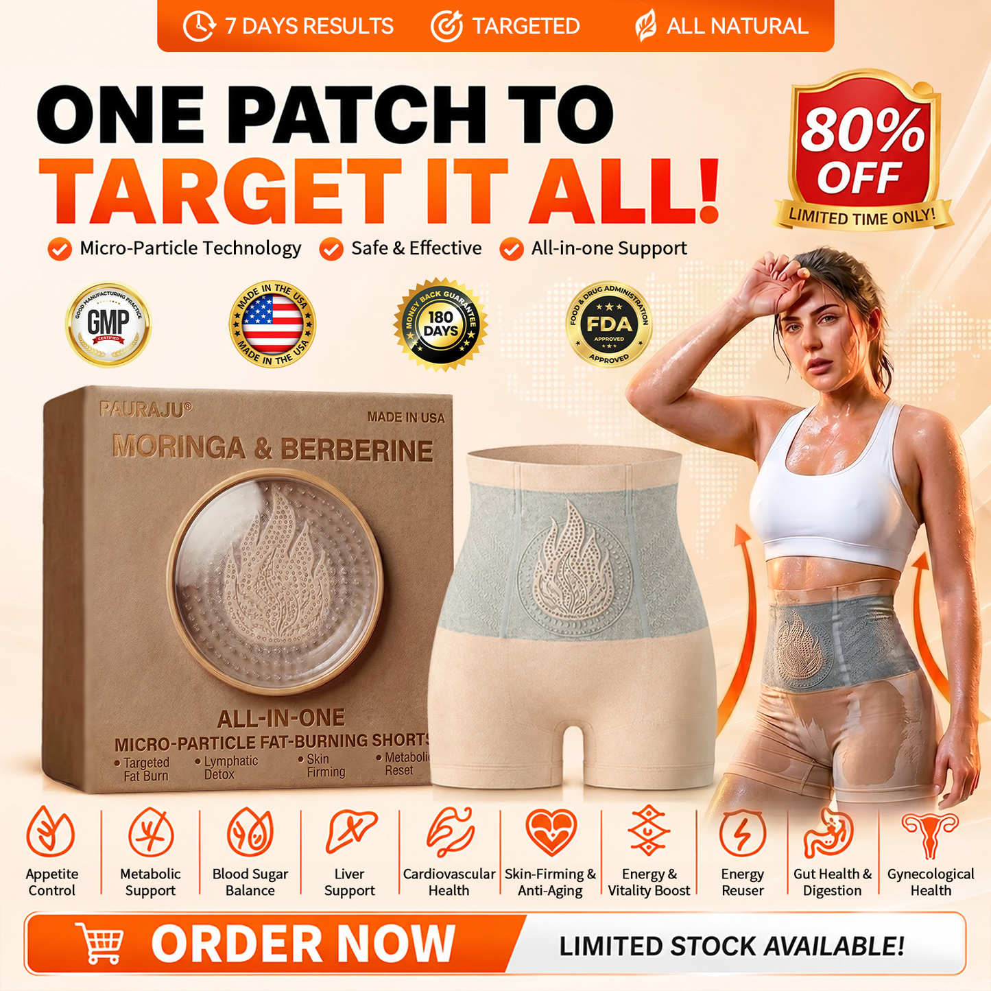 PAURAJU® 30-Min All-in-One Micro-Particle Fat-Burning Shorts✅Ignites deep microcirculation to melt fat, flush toxins, and reverse metabolic aging.